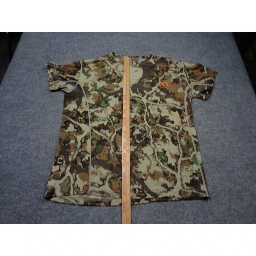 First Lite Shirt Mens L Wick Camo Short Sleeve Creck Neck Merino Wool